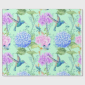 Blue Hydrangea Geschenkpapier (Flach)