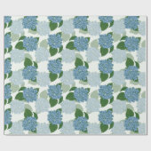 Blue Hydrangea Geschenkpapier (Flach)