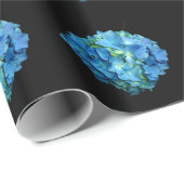 Blue Hydrangea Geschenkpapier (Rolleneckpunkt)