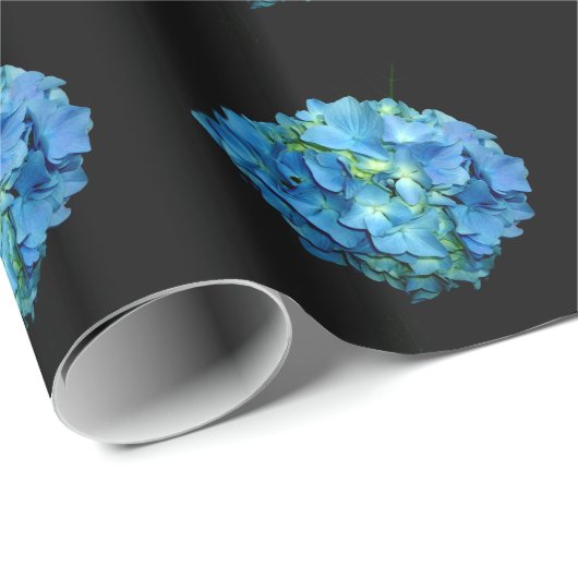 Blue Hydrangea Geschenkpapier (Rolleneckpunkt)
