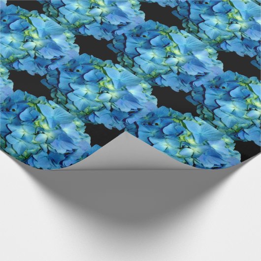 Blue Hydrangea Geschenkpapier (Ecke)