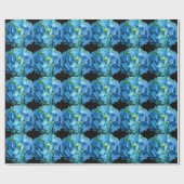 Blue Hydrangea Geschenkpapier (Flach)