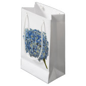 Blue Hydrangea Geschenktasche Kleine Geschenktüte (Vorderseite Schrägansicht)