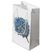 Blue Hydrangea Geschenktasche Kleine Geschenktüte (Rückseite Schrägansicht)