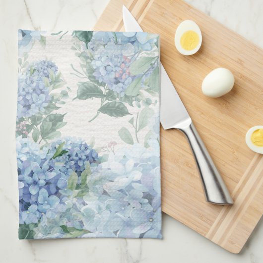 Blue Hydrangea Geschirrtuch (Viertel Falte)