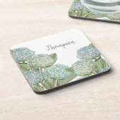 Blue Hydrangea Getränkeuntersetzer (Linke Seite)