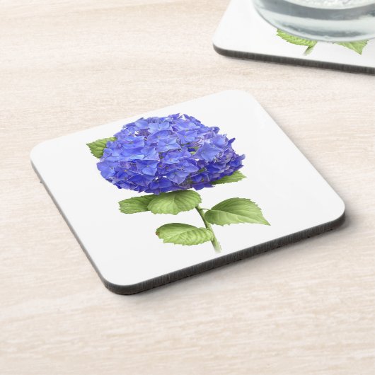 Blue Hydrangea Getränkeuntersetzer (Linke Seite)