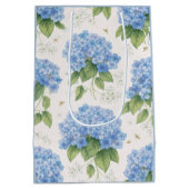 Blue Hydrangea Gift Bag | Botanical Mittlere Geschenktüte (Rückseite)