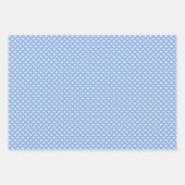 Blue Hydrangea Gingham und Polka Dot Pattern Geschenkpapier Set (Vorderseite 3)