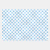 Blue Hydrangea Gingham und Polka Dot Pattern Geschenkpapier Set (Vorderseite 2)