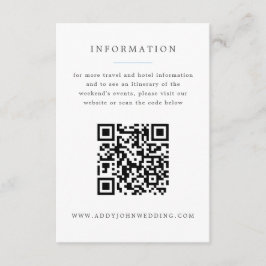 Blue Hydrangea Grand-Millenium Hochzeitsinfo Begleitkarte