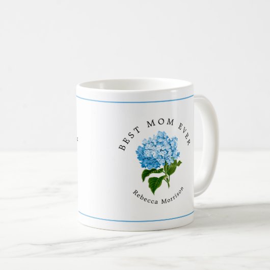 Blue Hydrangea Grand Millennium Kaffeetasse (VorderseiteRechts)