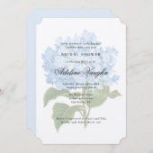 Blue Hydrangea Grandmillennial Brautparty Einladung (Vorne/Hinten)