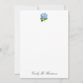 Blue Hydrangea Grandmillennial Personalisiert Note Einladung (Vorderseite)