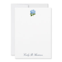 Blue Hydrangea Grandmillennial Personalisiert Note