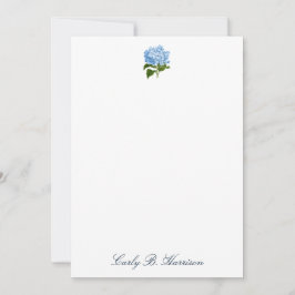 Blue Hydrangea Grandmillennial Personalisiert Note Einladung