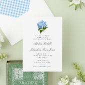 Blue Hydrangea Grandmillennial Wedding Einladung