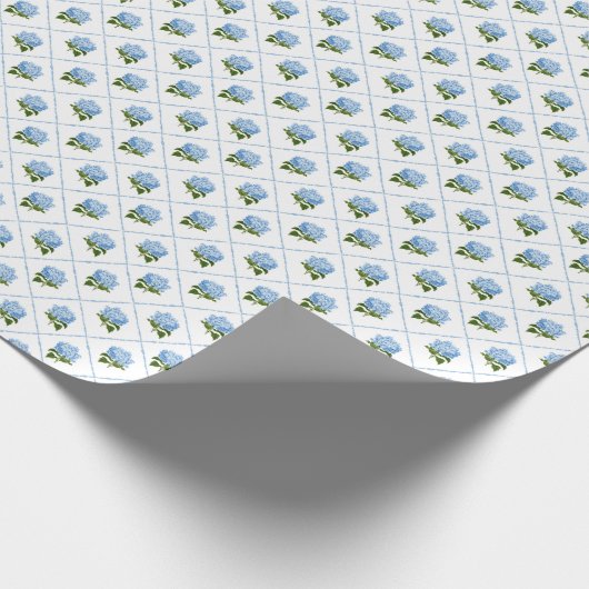 Blue Hydrangea GrandMillennium Geschenkpapier (Ecke)