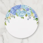 Blue Hydrangea Green Custom Vielen Dank Geschenkanhänger (Rückseite)