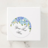 Blue Hydrangea Green Custom Vielen Dank Geschenkanhänger (Beispiel)