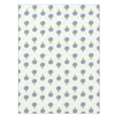  Blue Hydrangea Green Vase Coastal Pattern Tischdecke (Vorderseite)
