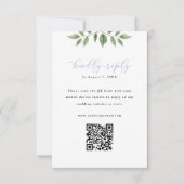 Blue Hydrangea Greenery QR Code Antwort Vertikal (Vorderseite)