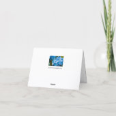 Blue Hydrangea Greeting card Dankeskarte (Rückseite)