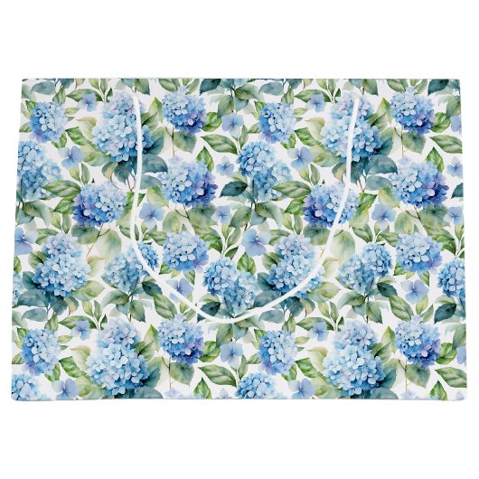 Blue Hydrangea Große Geschenktüte (Vorderseite)