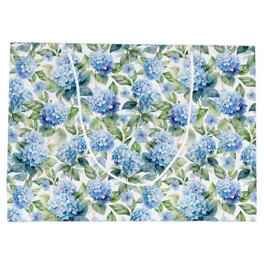 Blue Hydrangea Große Geschenktüte (Rückseite)