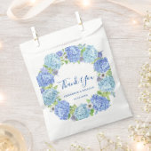 Blue Hydrangea Grüne Liebe und Dank Hochzeit Geschenktütchen (Ausgeschnitten)