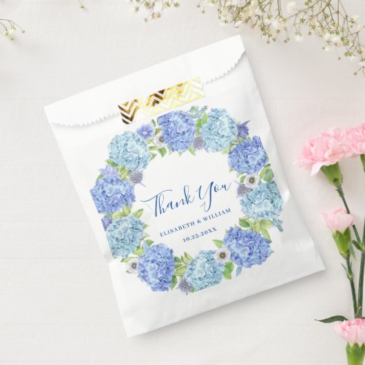 Blue Hydrangea Grüne Liebe und Dank Hochzeit Geschenktütchen (Versiegelt)