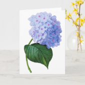 Blue Hydrangea Grußkarte Karte (Gelbe Blume)