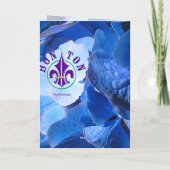 Blue Hydrangea - Grußkarte Karte (Rückseite)