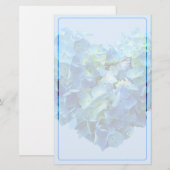 Blue Hydrangea Heart Stationery Briefpapier (Vorne/Hinten)
