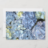 Blue Hydrangea Heiratsankündigung Ankündigung (Rückseite)