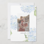 Blue Hydrangea Hochzeit rettet das Datum Save The Date (Rückseite)