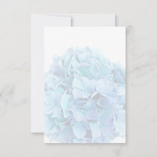 Blue Hydrangea Hochzeit RSVP Karte (Rückseite)
