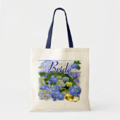 BLUE HYDRANGEA ~ Hochzeitliche Tasche (Vorne)