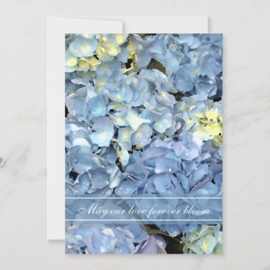 Blue Hydrangea Hochzeitseinladung Einladung (Vorderseite)