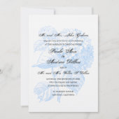 Blue Hydrangea Hochzeitseinladung Einladung (Vorderseite)