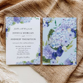 Blue Hydrangea Hochzeitseinladung Einladung