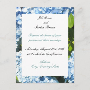 Blue Hydrangea Hochzeitseinladung Einladung