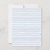 Blue Hydrangea Hochzeitsessen Probe Kleines Einladung (Rückseite)