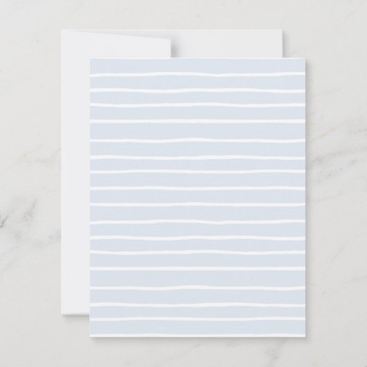 Blue Hydrangea Hochzeitsessen Probe Kleines Einladung (Rückseite)