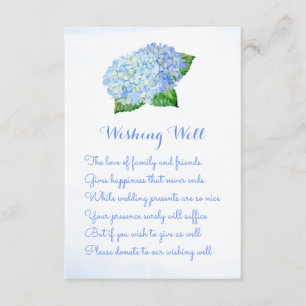 Blue Hydrangea Hochzeitskarten Begleitkarte