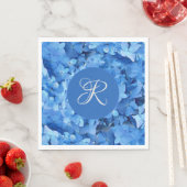 Blue Hydrangea Hochzeitspapier Napkins Serviette (Beispiel)