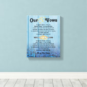 Blue Hydrangea Hochzeitsstimmen auf Leinwand (Insitu (Holzboden))