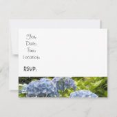 Blue Hydrangea House Erwärmung Party Einladung (Rückseite)