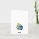 Blue Hydrangea in einer Vase Blank Note Card Karte (Rückseite)