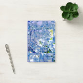 Blue Hydrangea Individuelle Name-Adresse Post-it Klebezettel (Büro)